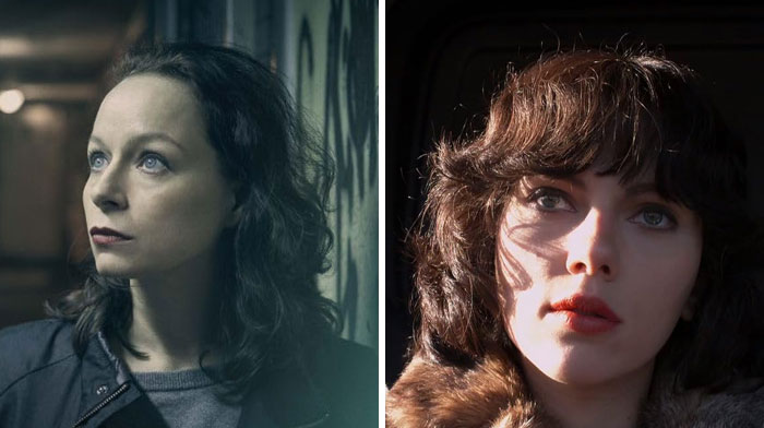 Two actresses who were replaced mid-production, looking in opposite directions.