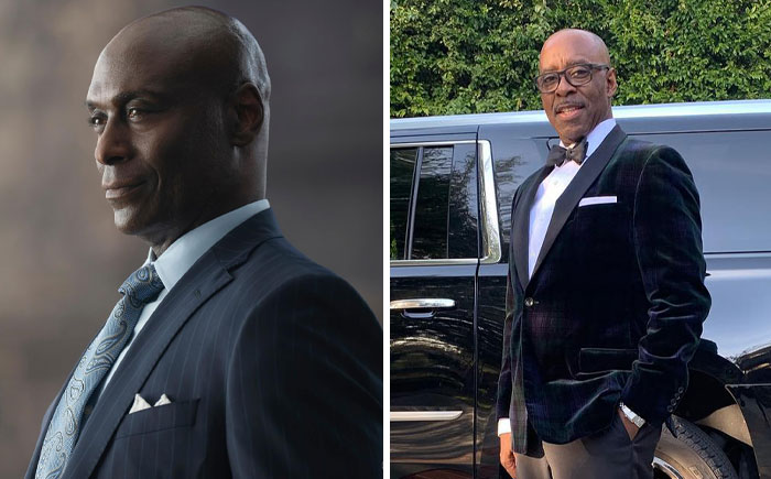 Two actors in formal attire, highlighting a mid-production replacement scenario.