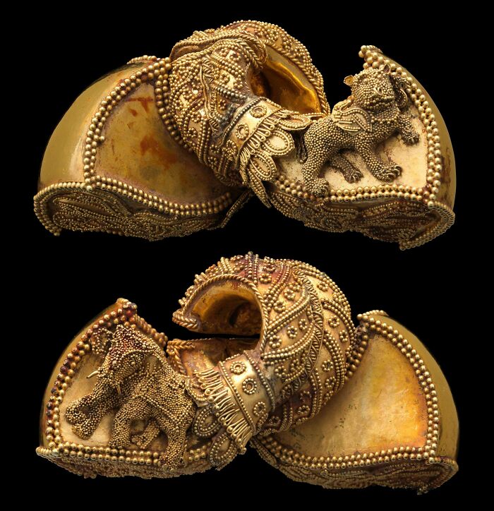 Intricately detailed ancient artifacts featuring animal motifs, offering a glimpse into early civilizations.