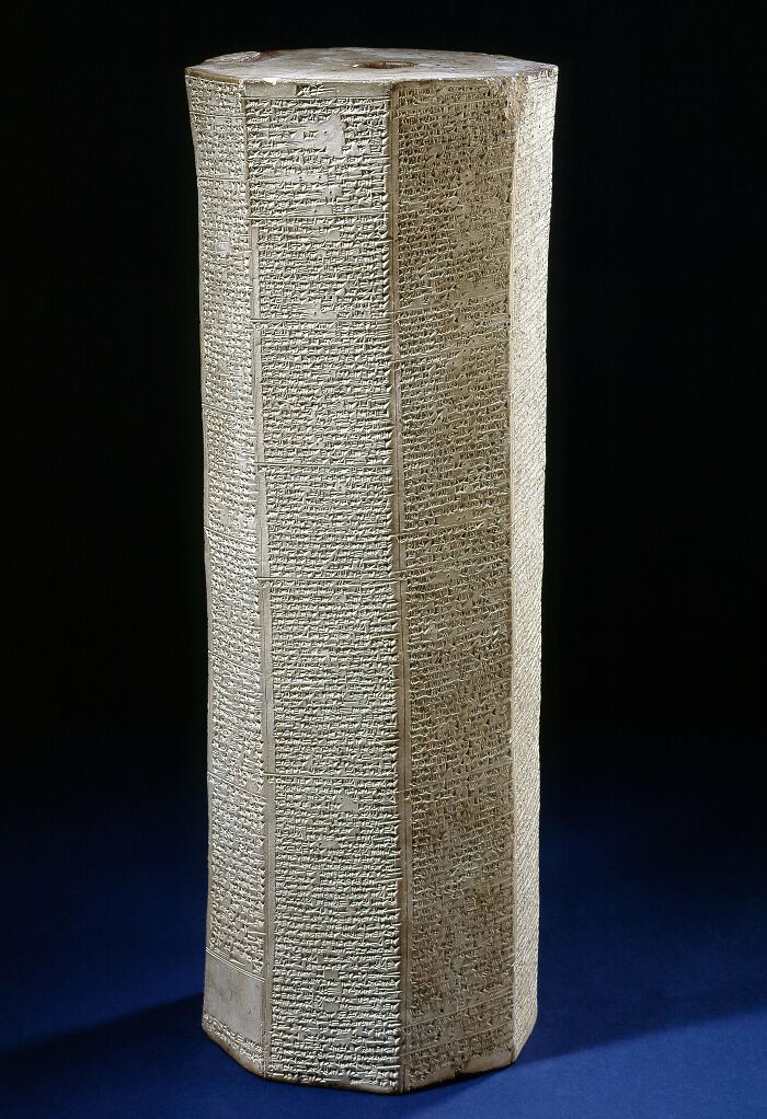 Eight-Sided Prism Inscribed With The Military Feats Of Tiglath-Pileser I. Assur, Iraq, Middle Assyrian Empire, 1114–1076 Bc