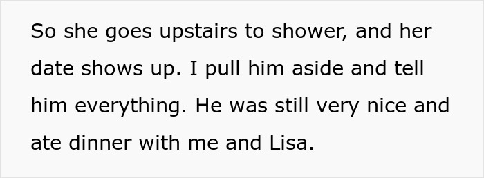 Text excerpt discussing a roommate disclosing a friend's HIV status to a date. Text excerpt discussing a roommate disclosing a friend's HIV status to a date.