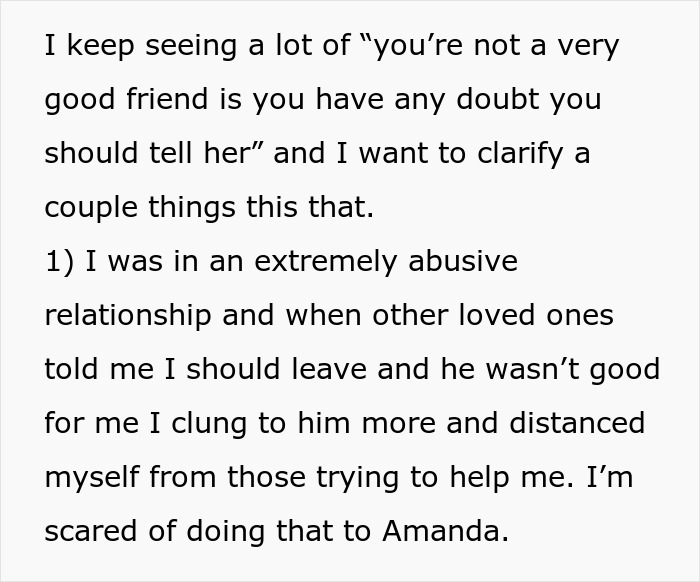 Text discussing relationship advice and concerns about abusive dynamics. Text discussing relationship advice and concerns about abusive dynamics.