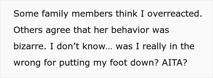 Text questioning family reactions about MIL renaming grandson and DIL's response.