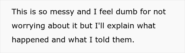 Text passage discusses explaining a breakup to an ex's family.