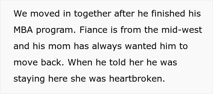 Text excerpt about a mother-in-law and her son's decision after MBA, causing tension in a couple's living arrangement. Text excerpt about a mother-in-law and her son's decision after MBA, causing tension in a couple's living arrangement.