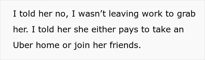 Text message about anxious daughter paying $250 for Uber home after road trip. Text message about anxious daughter paying $250 for Uber home after road trip.