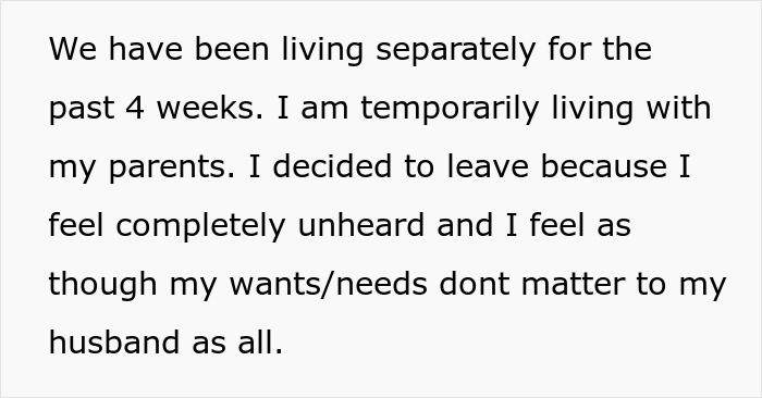 Text expressing marital conflict over job-related issues. Text expressing marital conflict over job-related issues.