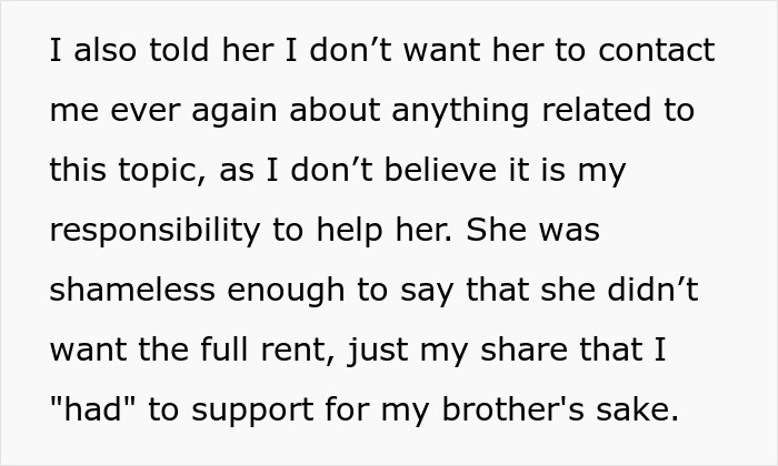 Text message about rent and responsibility involving dad&rsquo;s ex-wife and son.