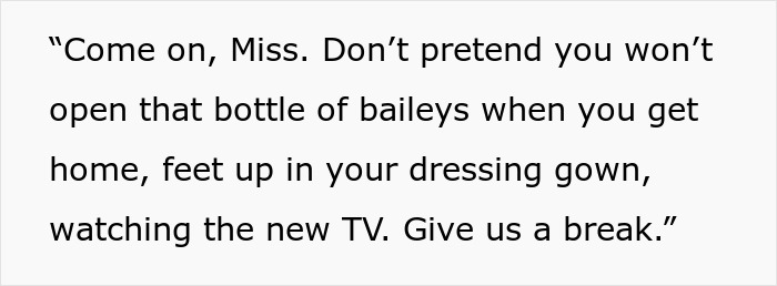 Text displaying a student's comment to a teacher about their evening plans. Text displaying a student's comment to a teacher about their evening plans.