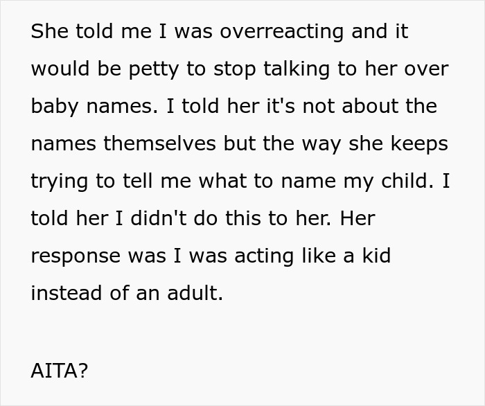 Text exchange over baby names, discussing "Bridgerton" inspired choices like George and Charlotte, leading to a disagreement.