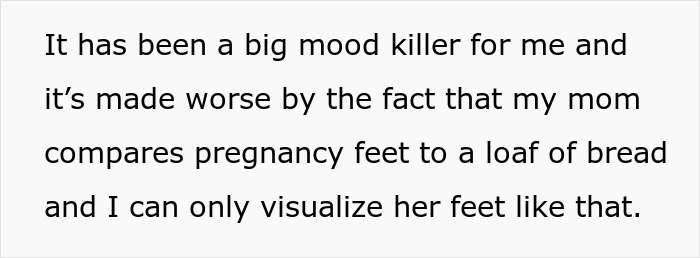 Text about pregnancy feet compared to a loaf of bread; relates to returning wife shoes. Text about pregnancy feet compared to a loaf of bread; relates to returning wife shoes.
