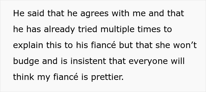 Text about a man supporting his fiancée after she's banned for being too attractive at a wedding. Text about a man supporting his fiancée after she's banned for being too attractive at a wedding.