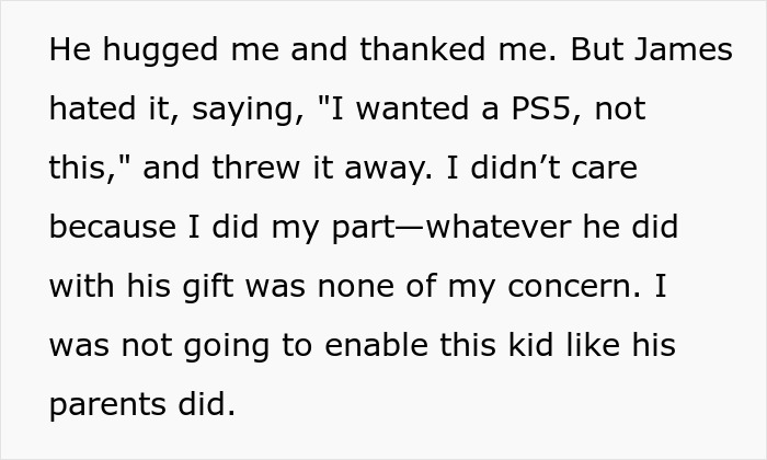 Text from story about uncle and nephew dynamics, focusing on boundaries and family roles.