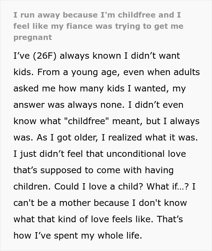 26YO Has Gut Feeling Fianc&eacute; Wants To Get Her Pregnant Despite Her Not Wanting Kids, She Leaves