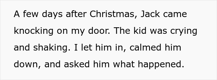 Text about uncle helping nephew after brother's boundary issues.