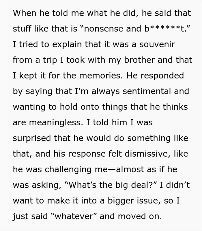 GF Regrets Showing BF Her Room After He Rips Up Souvenir She Cherished As He Thought It Was Nonsense