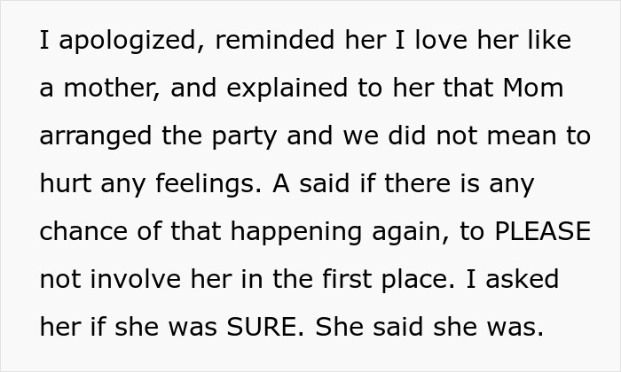 Text excerpt about a family conflict involving dress shopping for a wedding.