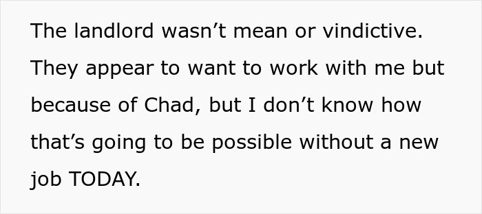 Text about a landlord appearing cooperative despite issues with a roommate. Text about a landlord appearing cooperative despite issues with a roommate.