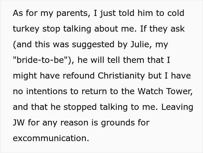 Text excerpt discussing religious beliefs and familial expectations.