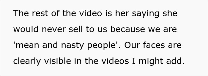 Text from a video of a couple being recorded and shamed by a homeowner describes negative remarks about them. Text from a video of a couple being recorded and shamed by a homeowner describes negative remarks about them.