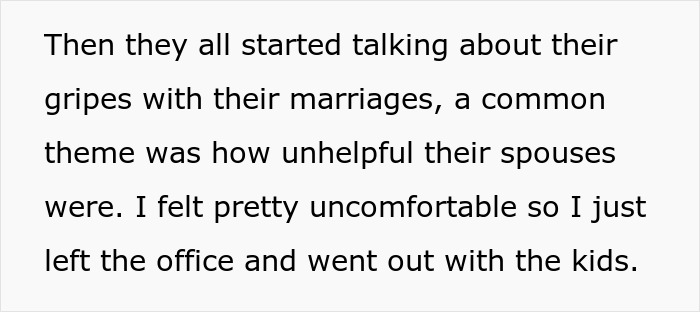 Text about unhelpful spouses in marriages and feeling uncomfortable.