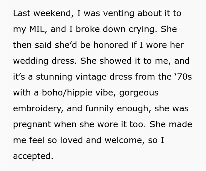 Woman Loses It As Mom Gives Away Her Wedding Dress To Pregnant SIL, Says She’s “Living In Sin” Woman Loses It As Mom Gives Away Her Wedding Dress To Pregnant SIL, Says She’s “Living In Sin”