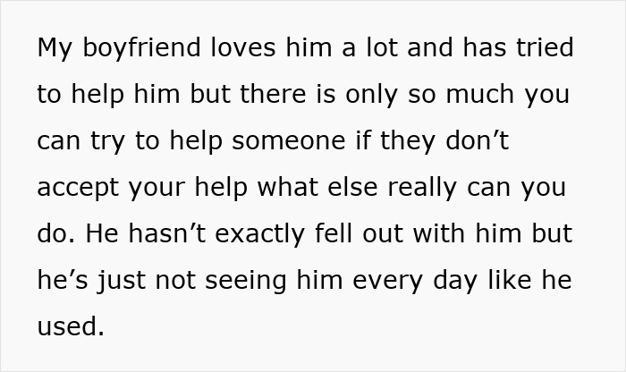 Text discussing a lady's concerns about her boyfriend's best friend possibly being her online stalker. Text discussing a lady's concerns about her boyfriend's best friend possibly being her online stalker.