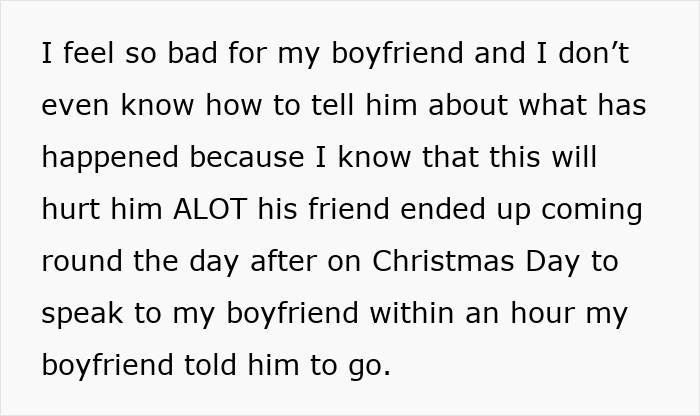 Text expressing a woman's concern about her boyfriend's friend, whom she suspects might be an online stalker. Text expressing a woman's concern about her boyfriend's friend, whom she suspects might be an online stalker.