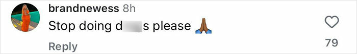 Comment with a plea for help, showing concern for Justin Bieber's well-being, including a praying emoji.