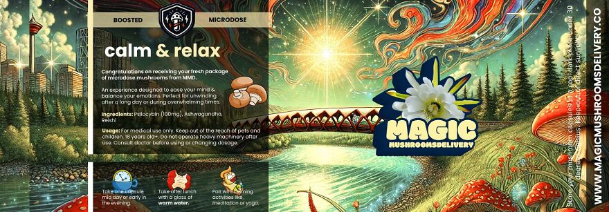 I Created Labels For A Shrooms Microdose Company In Canada And They Look Cool
