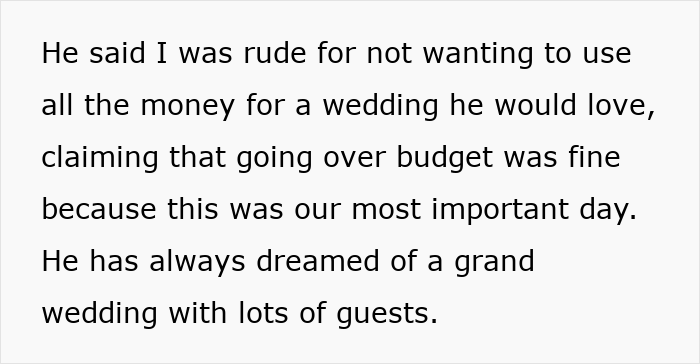 “I Started To Cry”: Guy Can’t Understand Why Fiancée Wants To Save Some Of The $120k Wedding Money “I Started To Cry”: Guy Can’t Understand Why Fiancée Wants To Save Some Of The $120k Wedding Money
