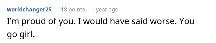 Reddit comment supporting someone after a controversial statement at dinner. Reddit comment supporting someone after a controversial statement at dinner.