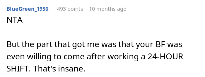 Text post discussing a woman's decision to cancel her birthday dinner, highlighting support from her boyfriend.