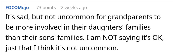 Grandparents Favor Daughter's Kid Over Son's Triplets, So Wife Cancels B-Day Invite