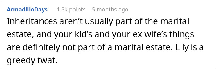 Reddit comment discussing marital estate and inheritance related to jewelry demand. Reddit comment discussing marital estate and inheritance related to jewelry demand.