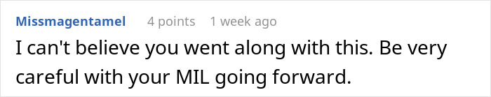 Comment discussing a MIL choosing a wedding date, advising caution. Comment discussing a MIL choosing a wedding date, advising caution.