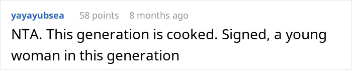 Reddit comment discussing perspectives on current generation, related to anxious daughter's road trip experience. Reddit comment discussing perspectives on current generation, related to anxious daughter's road trip experience.