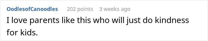 Comment praising a kind stranger's revenge against a teen's horrible mother.