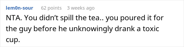 Text comment discussing a situation involving revealing HIV status and friendship boundaries. Text comment discussing a situation involving revealing HIV status and friendship boundaries.