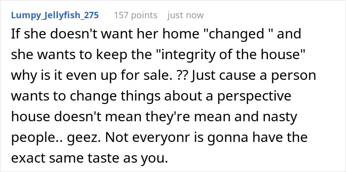 Comment critiquing home shaming and sale decisions. Comment critiquing home shaming and sale decisions.