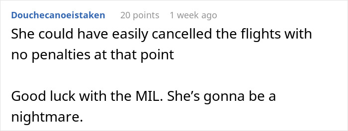A comment discussing difficulties with the MIL choosing a couple's wedding date. A comment discussing difficulties with the MIL choosing a couple's wedding date.