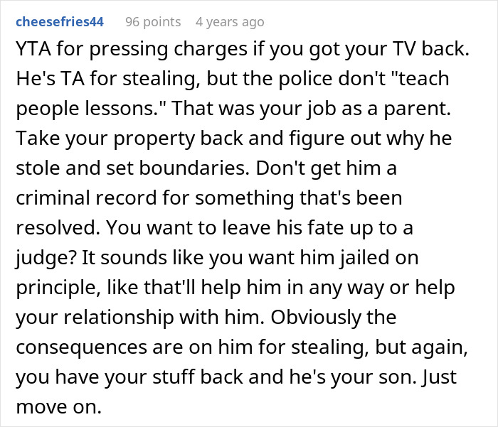 28YO Steals Parents' TV Claiming His Niece Broke It, Mom Horrified To Learn Truth And Calls Police