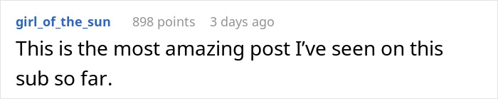 Comment praising a post about an epic lesson involving a toxic girlfriend.