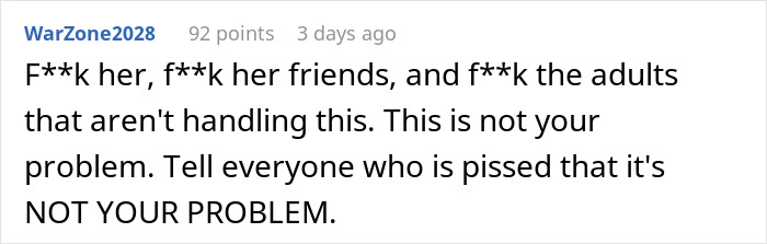 Comment expressing frustration over reactions to student's acne issues.