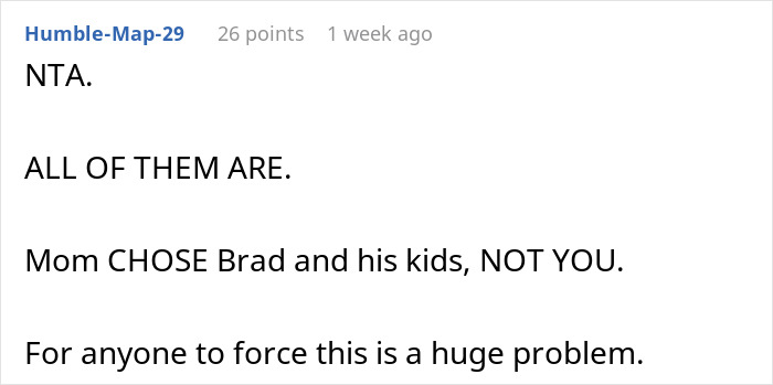 Teen Prioritizes His Mom Over Her New Family, Doesn’t Get Why Everyone’s So Upset Teen Prioritizes His Mom Over Her New Family, Doesn’t Get Why Everyone’s So Upset