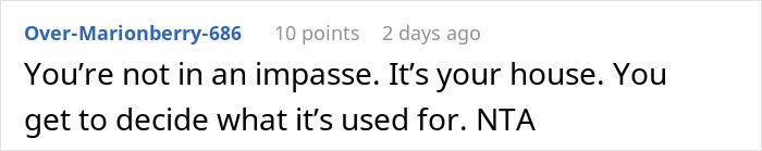 Reddit comment supporting man refusing backyard wedding use after friends deny plus-one. Reddit comment supporting man refusing backyard wedding use after friends deny plus-one.