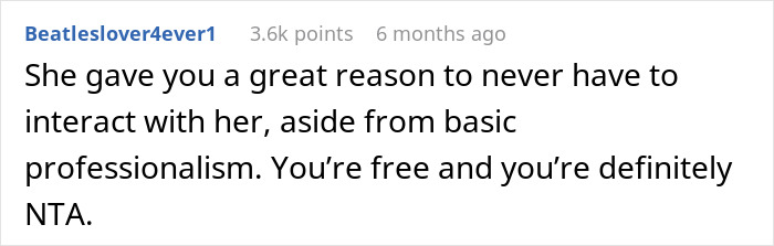 Comment supports woman shutting down nosy coworker announcing pregnancy. Comment supports woman shutting down nosy coworker announcing pregnancy.