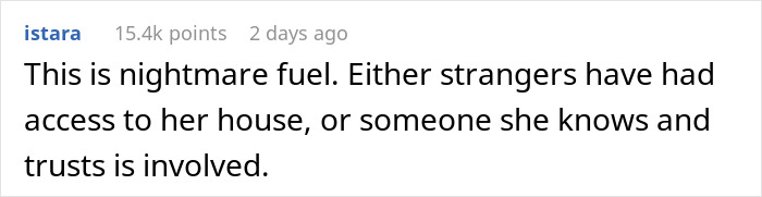 Comment from a user expressing concern about a creepy student remark, suggesting strangers or trusted individuals might be involved. Comment from a user expressing concern about a creepy student remark, suggesting strangers or trusted individuals might be involved.