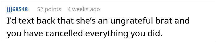 Comment about an entitled sister being ungrateful at a baby shower. Comment about an entitled sister being ungrateful at a baby shower.