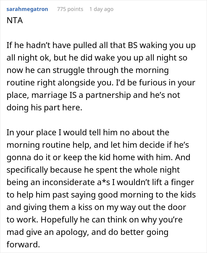 Sleep-Deprived Wife Loses It As Sick Husband Keeps Waking Her Up, Then Asks For Help Sleep-Deprived Wife Loses It As Sick Husband Keeps Waking Her Up, Then Asks For Help